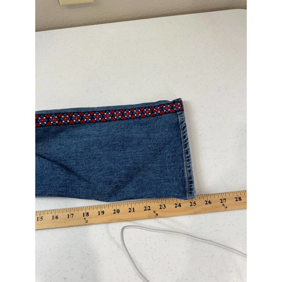 Citizens Of Humanity Womens Demy Crop Flare Jeans Sz 25 Tangier Side Embroidered - Picture 11 of 16